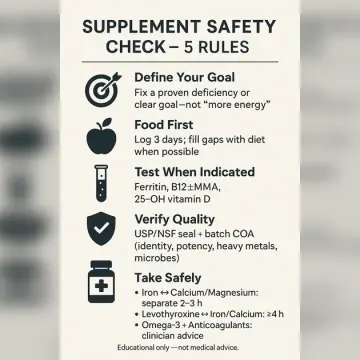 Choose High-Quality Supplements: Labels & Third-Party Tests